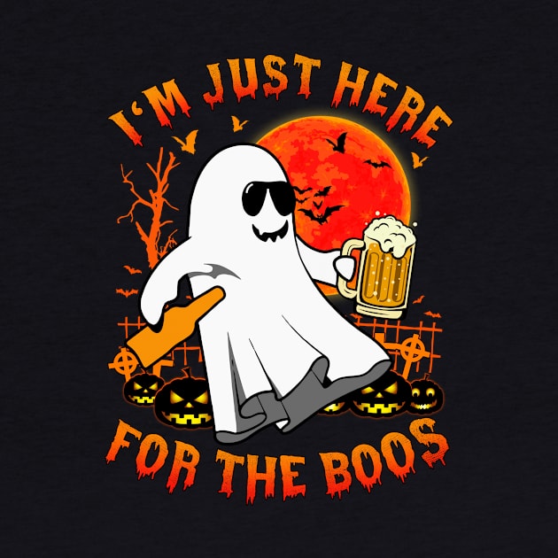 Funny Halloween Tee I'm Just Here For The Boos Costume Gift by saugiohoc994